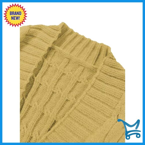 Long Knit Cardigan Sweater Open Front Duster Style Ribbed Pattern - Picture 6 of 7